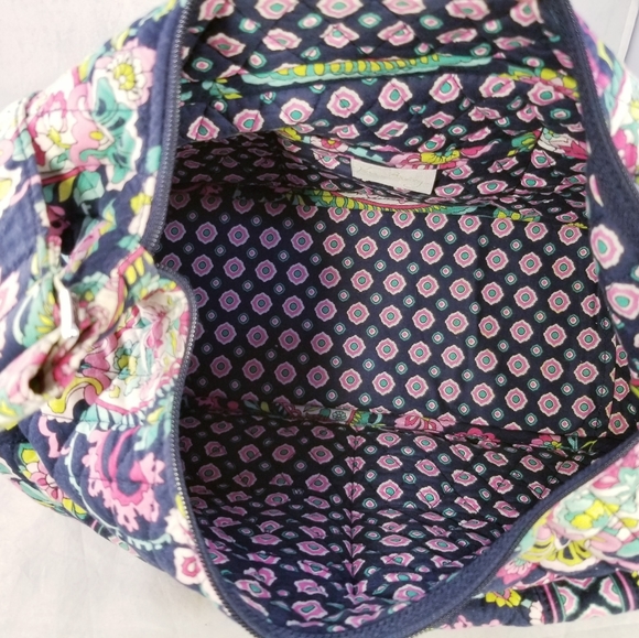 VERA BRADLEY TULIP GARDENIA POPPY FLOWERS PAISLEY TOTE SHOPPER SHOULDER BAG PURS - Picture 9 of 10